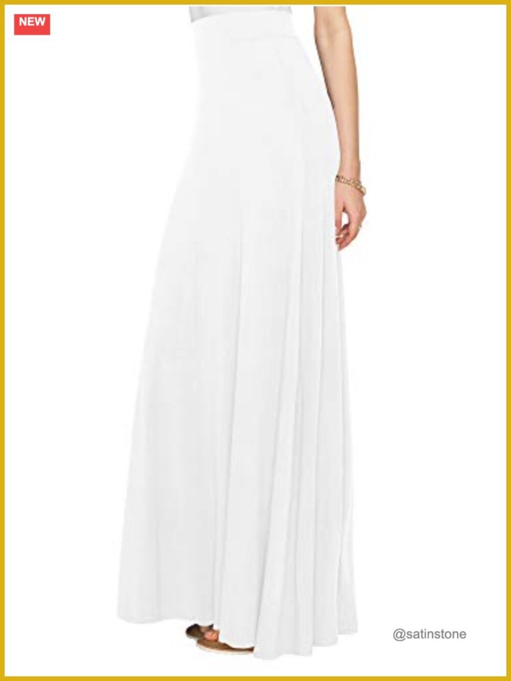 High Waist Flare A-Line Maxi Skirt Comfy Lightweight Summer